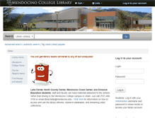 Tablet Screenshot of library.mendocino.edu